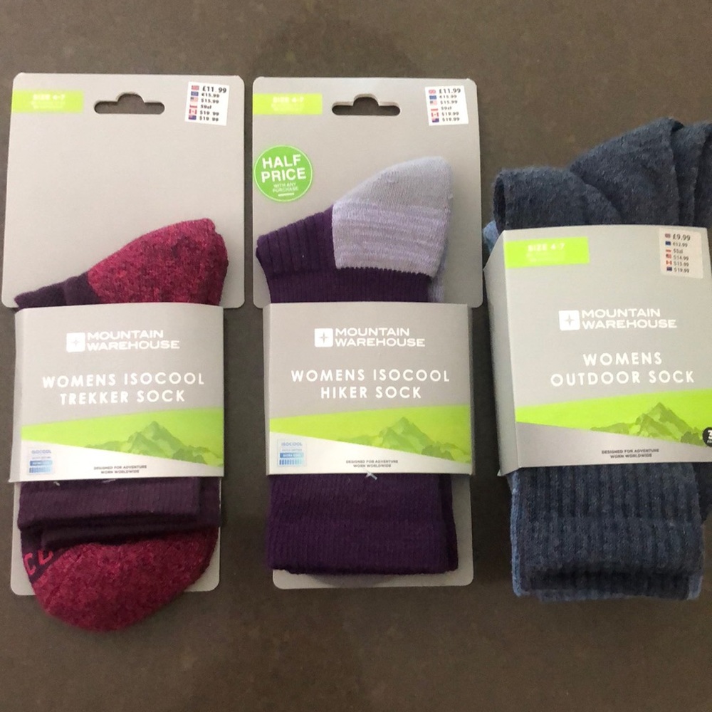 Mountain Wearhouse hiking socks